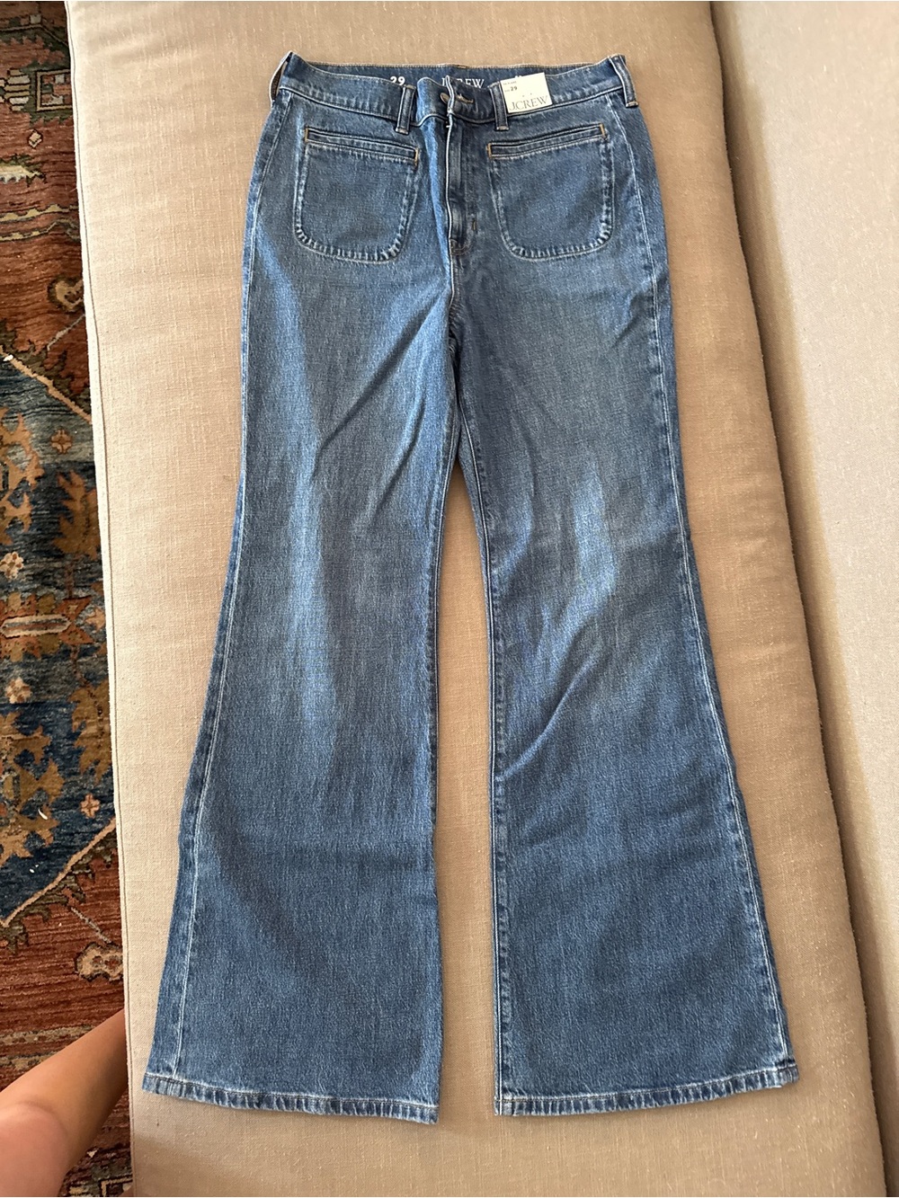 J. Crew Medium Blue Denim Wide-Leg Jeans